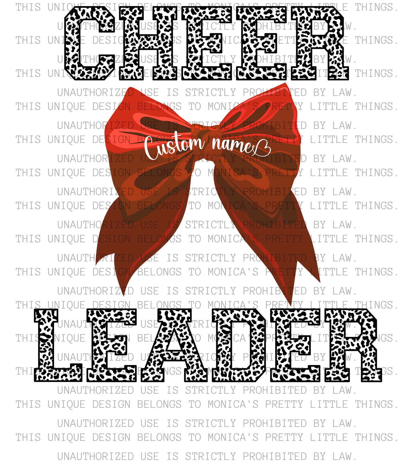 Cheerleader Bow Shirt - Customizable